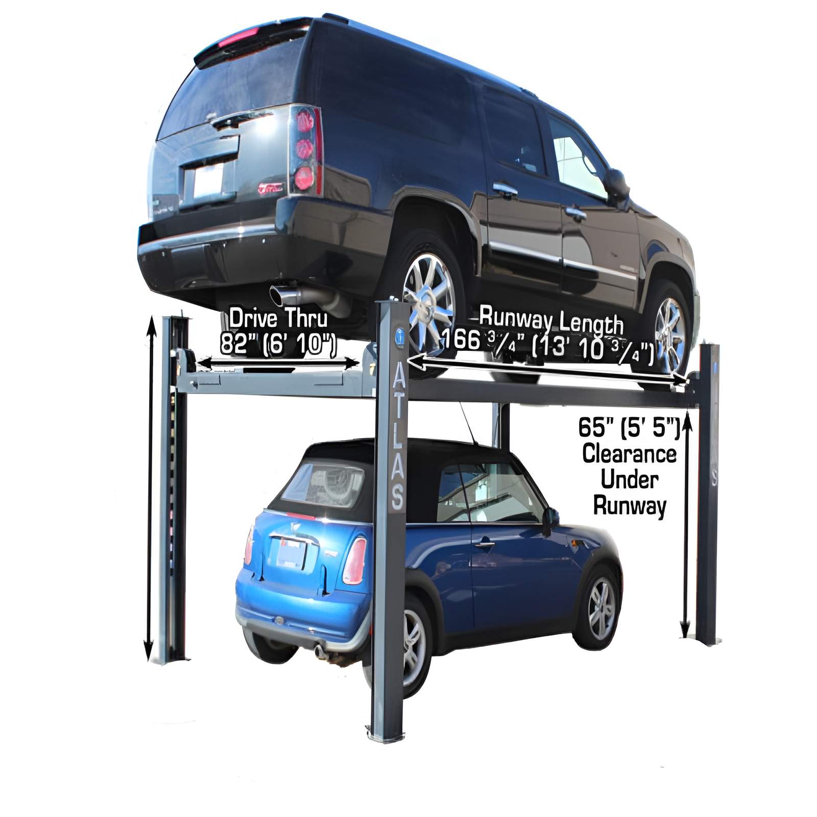 Atlas 408SL 4 Post Lift, 2 x ProJack35 Sliding Jack Combo SKU ATEATTD-408SL-COMBO