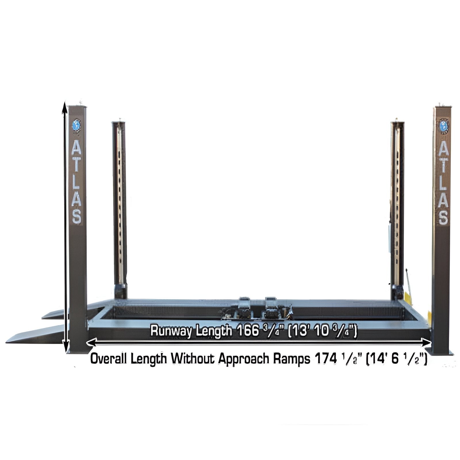 Atlas 408SL 4 Post Lift, 2 x ProJack35 Sliding Jack Combo SKU ATEATTD-408SL-COMBO