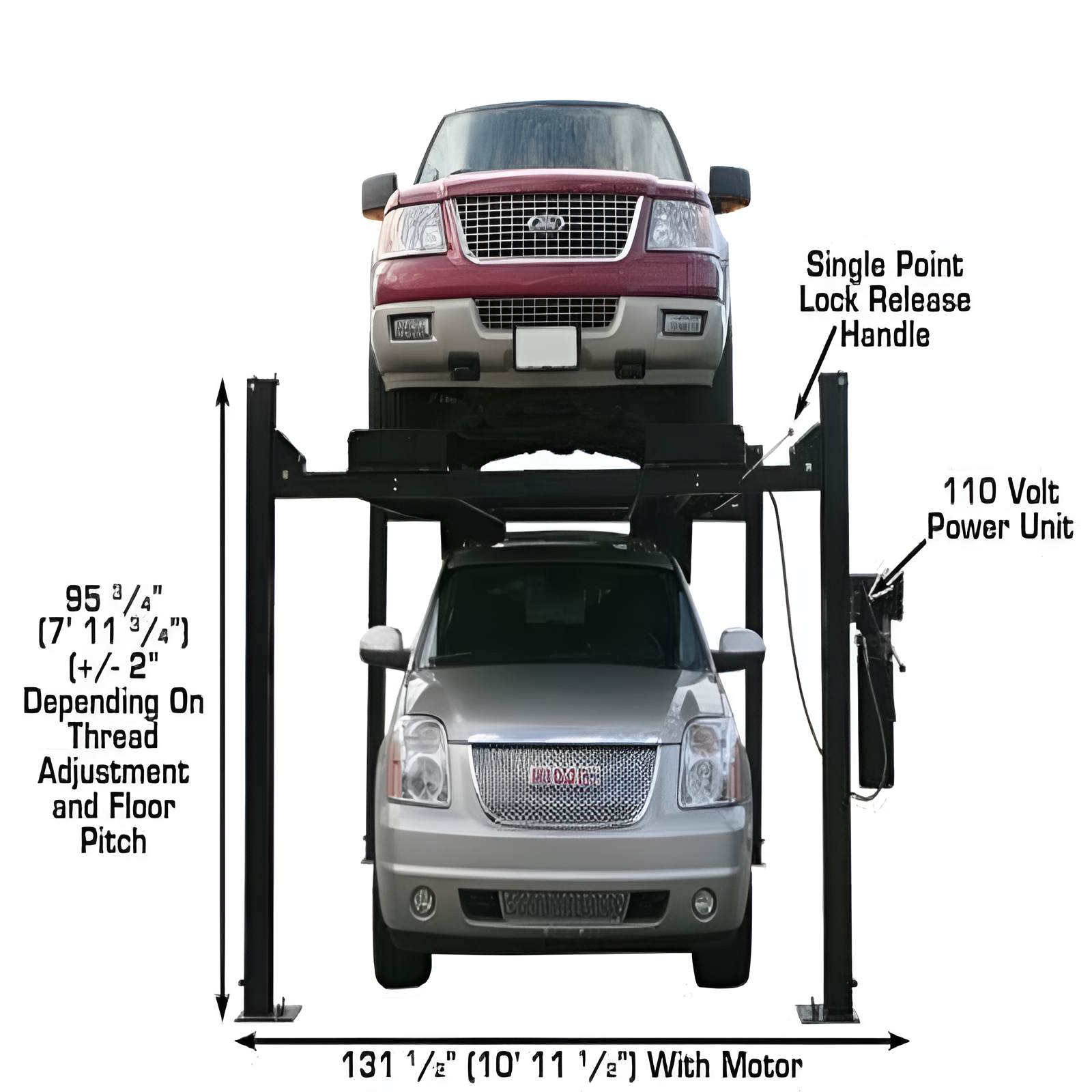 Atlas 9,000lb Extra Large Vehicle Storage Lift SKU ATEXH-PRO9000