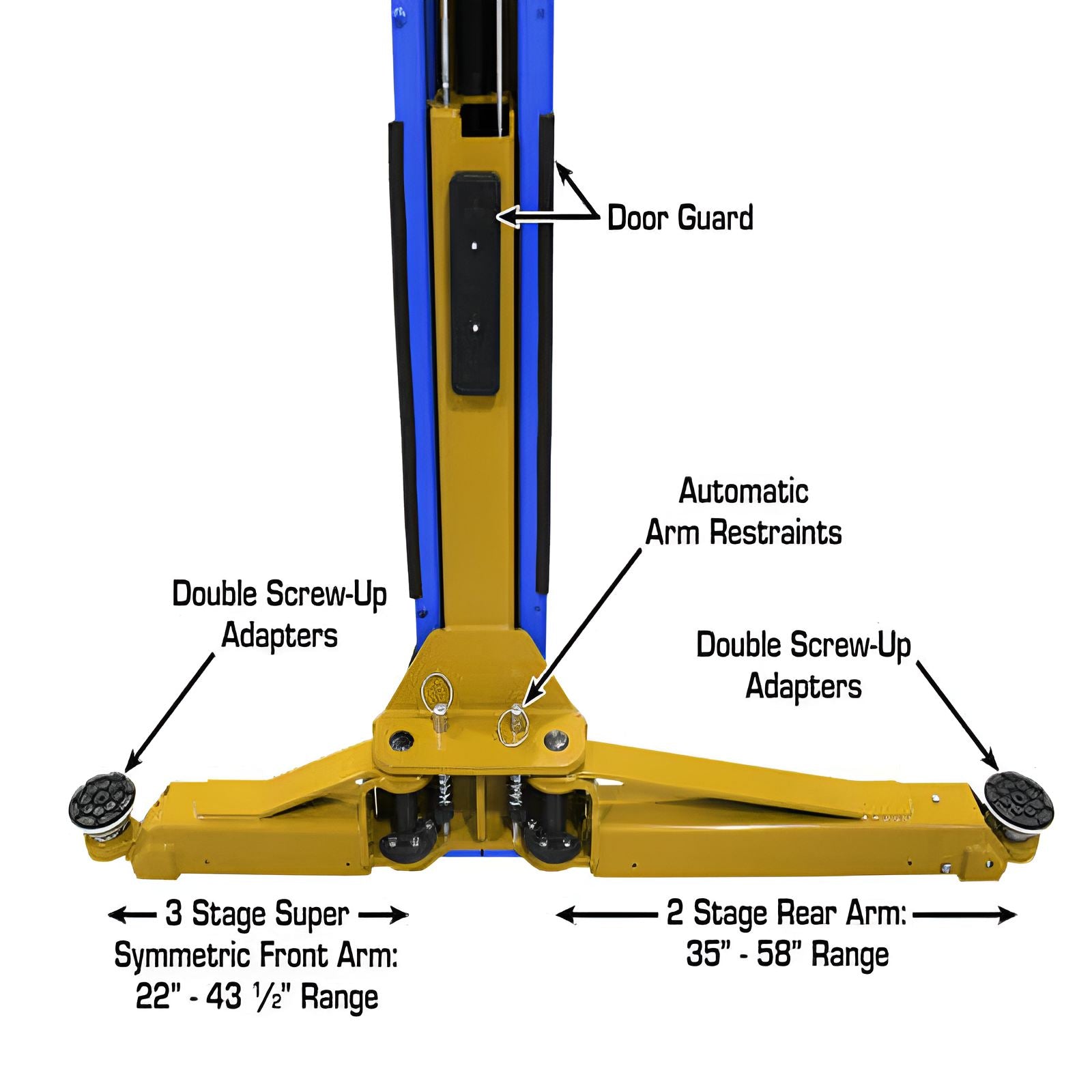 Atlas 10,000 lb 2 Post Lift, ALI Certified SKU ATEAP-PVL10-EXT