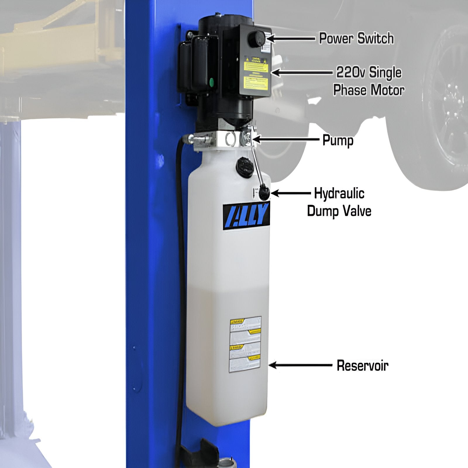 Atlas 9,000 lb 2 Post Lift, ALI Certified SKU ATEAP-PVL9BP