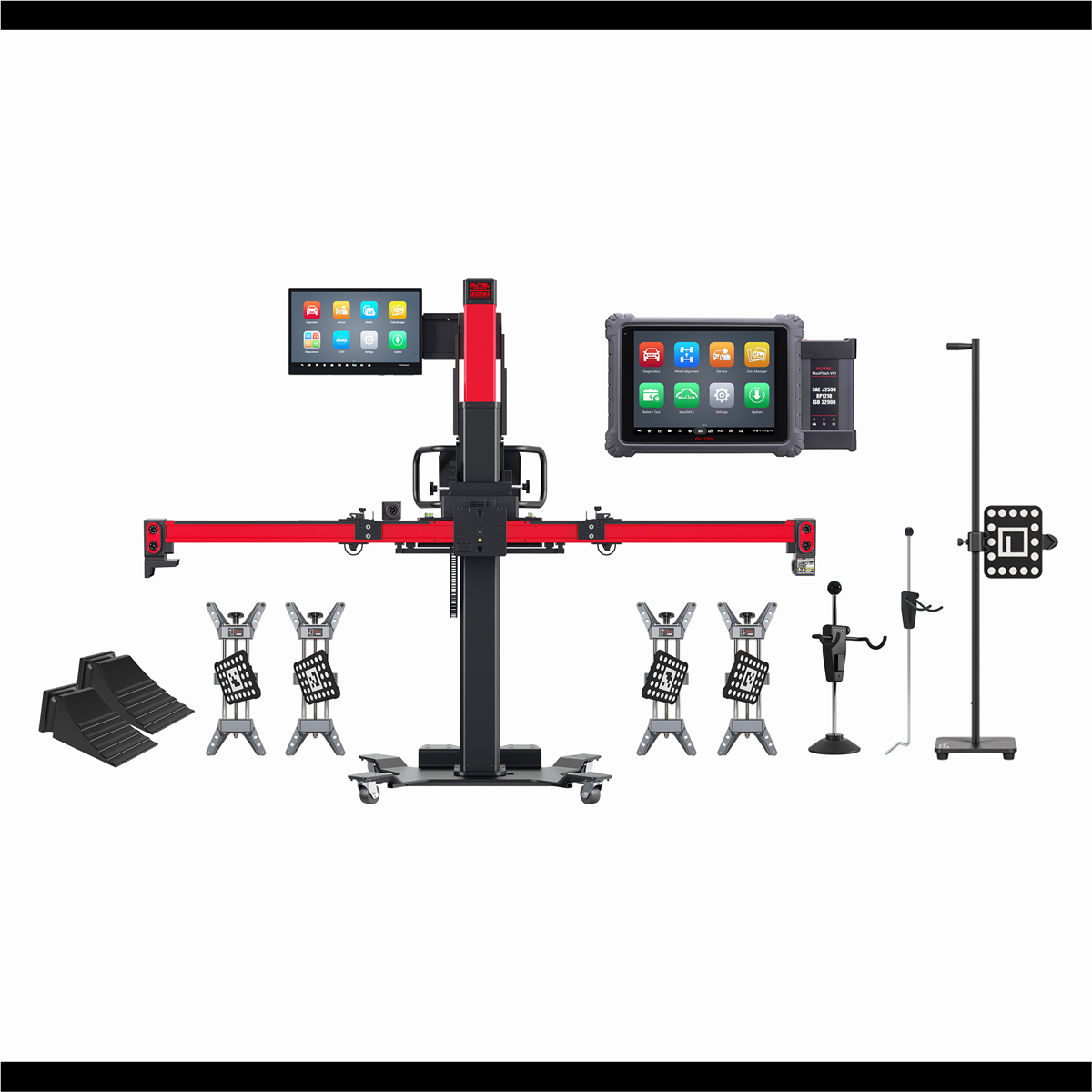 Autel MaxiSYS Advanced Four Wheel Alignment System w/ MaxiSYS Tablet SKU AULIA900WAT