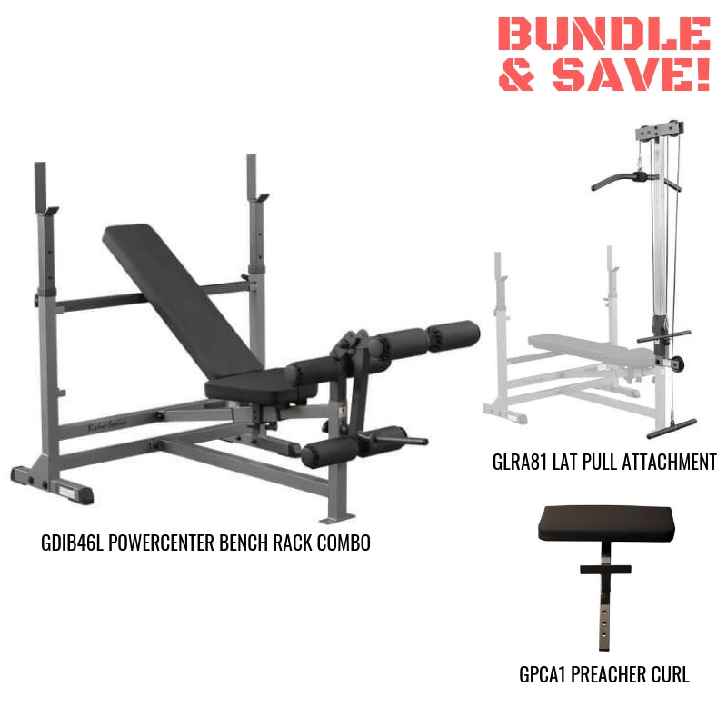 Body Solid Power Center Combo Bench Package SKU GDIB46LP4