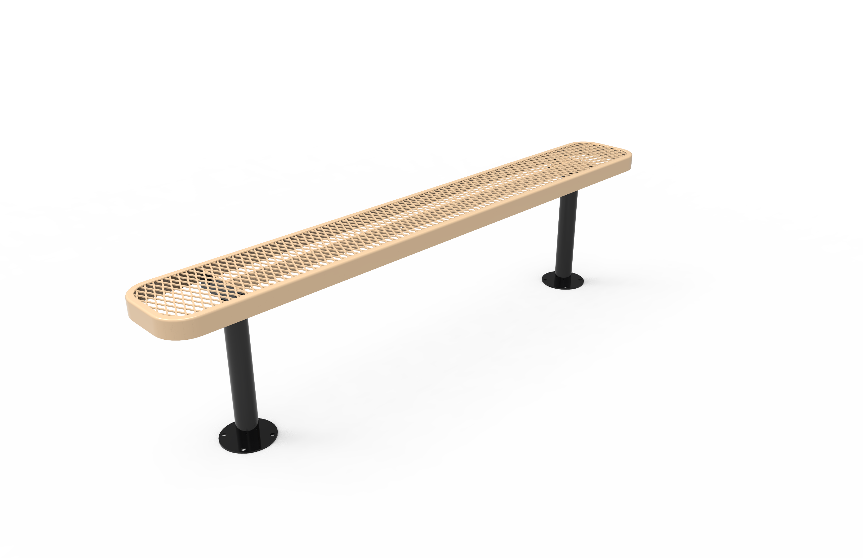 MyTCoat 4' - 8' Standard Bench, Expanded Metal, Surface Mount SKU BRT04