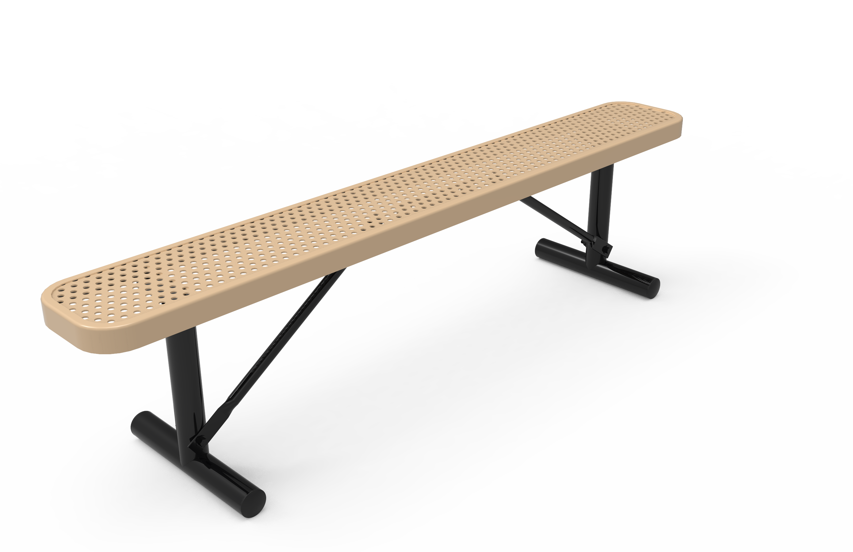 MyTCoat 4' - 8'  Standard Bench, Punched Steel, Portable SKU BRT04