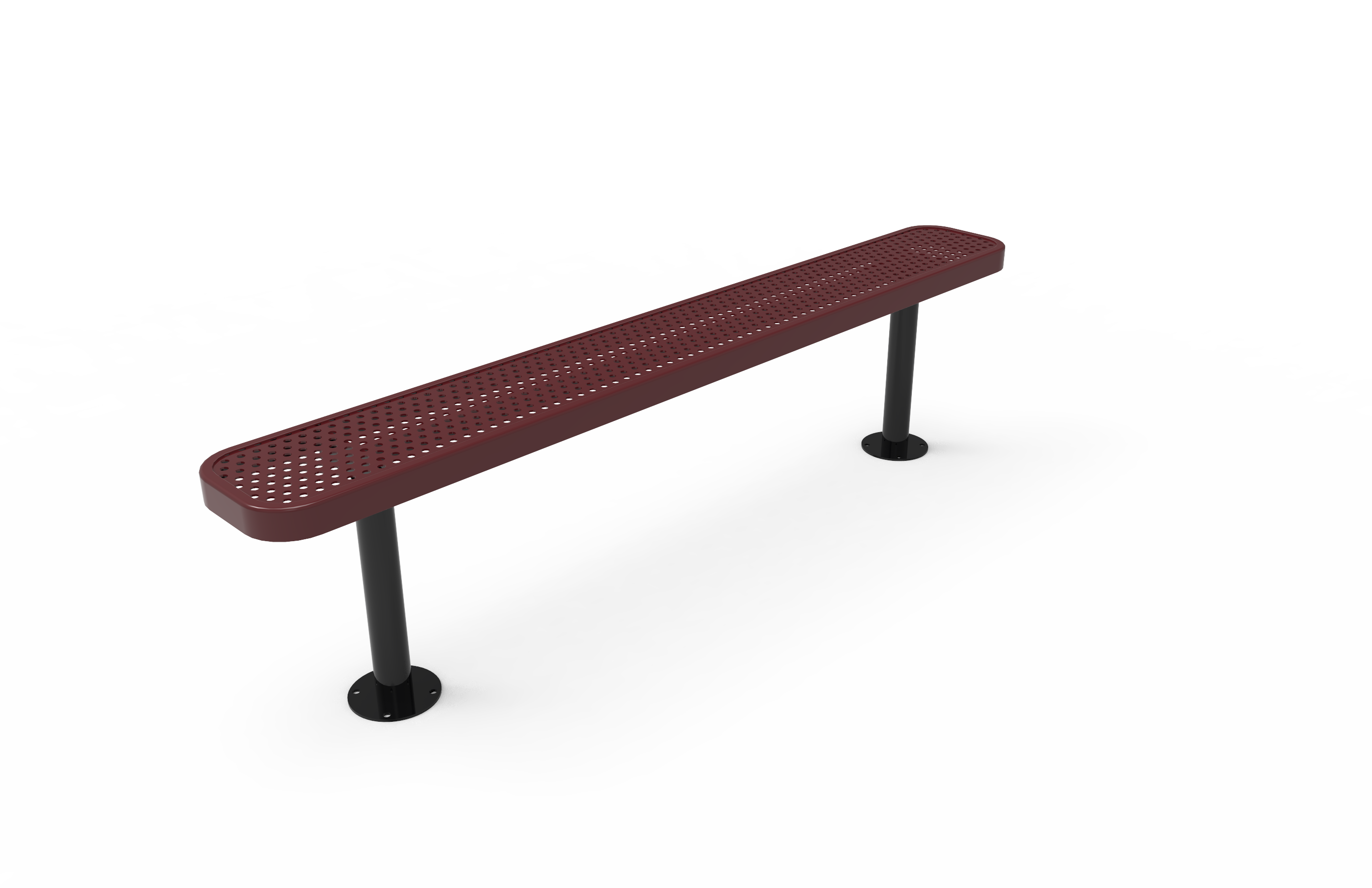 MyTCoat 4' - 8' Standard Bench, Punched Steel, Surface Mount SKU BRT04