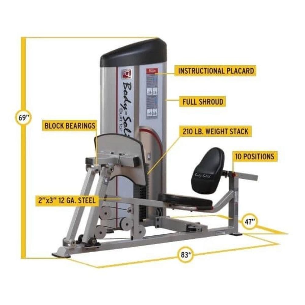 Body Solid Pro Clubline Series II Leg Press & Calf Raise SKU S2LPC