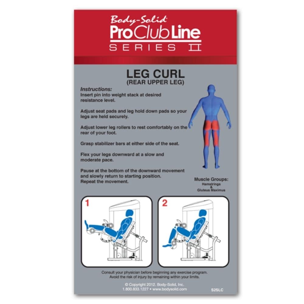 Body Solid Pro Clubline Series II Seated Leg Curl SKU S2SLC