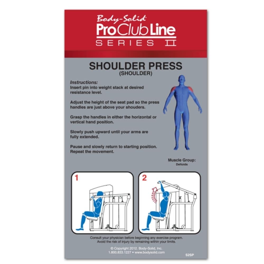 Body Solid Pro Clubline Series II Shoulder Press SKU S2SP