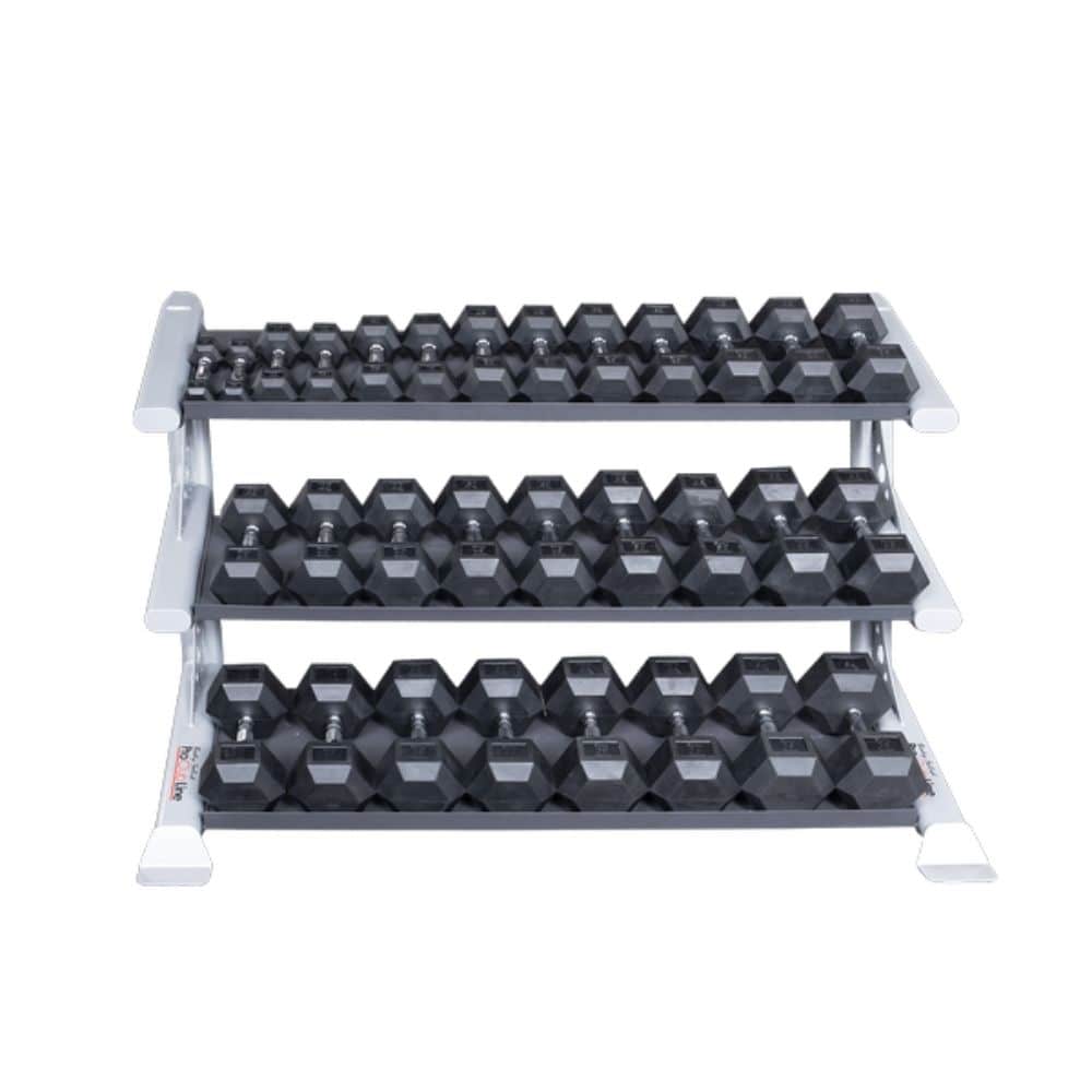 Body Solid Pro Clubline 3-Tier Dumbbell Rack SKU SDKR1000DB