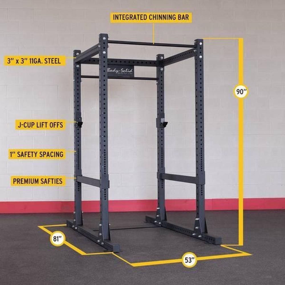 Body Solid Pro Clubline Commercial Power Rack SKU SPR1000