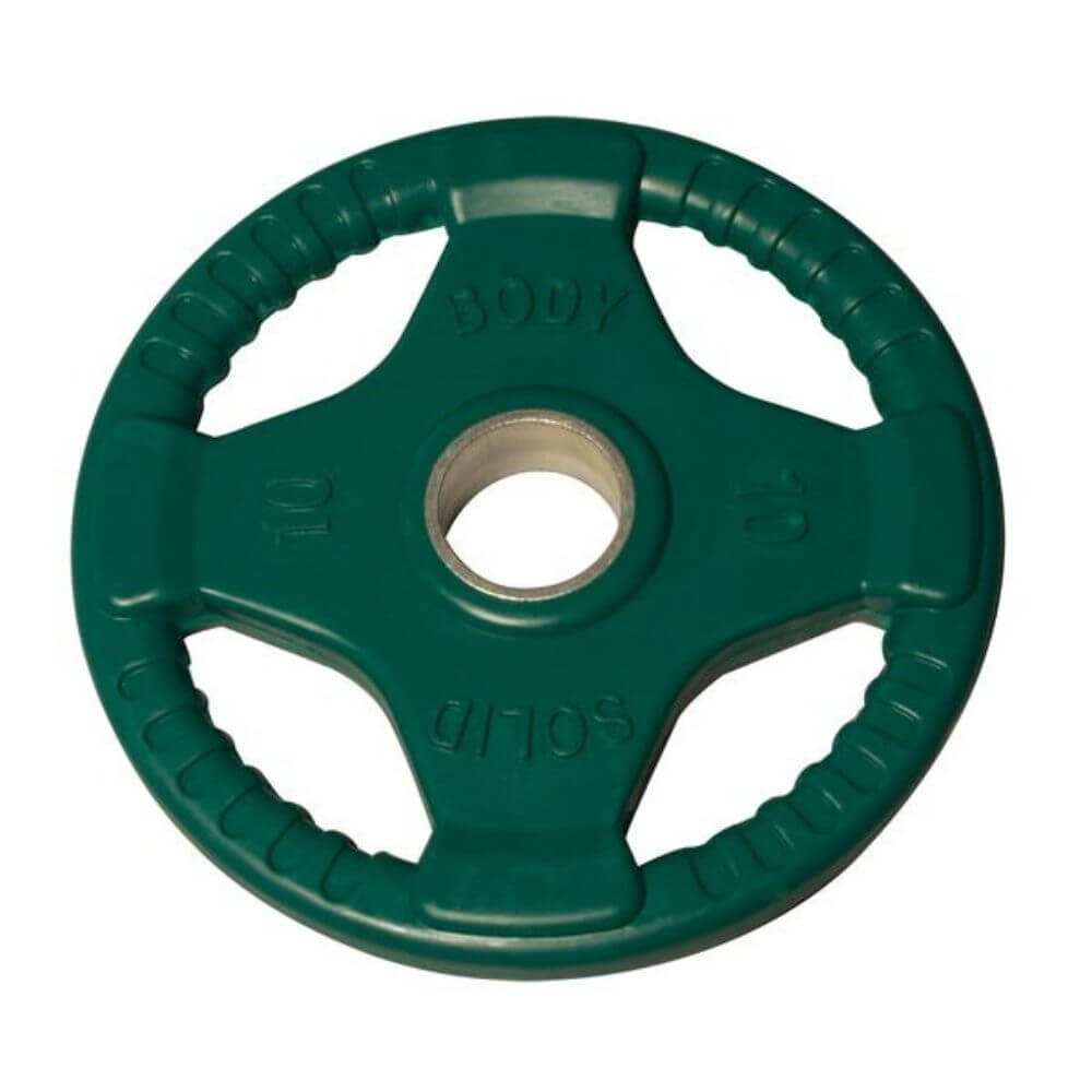 Body Solid Colored Rubber Grip Plate w/ Barbell Set SKU ORC