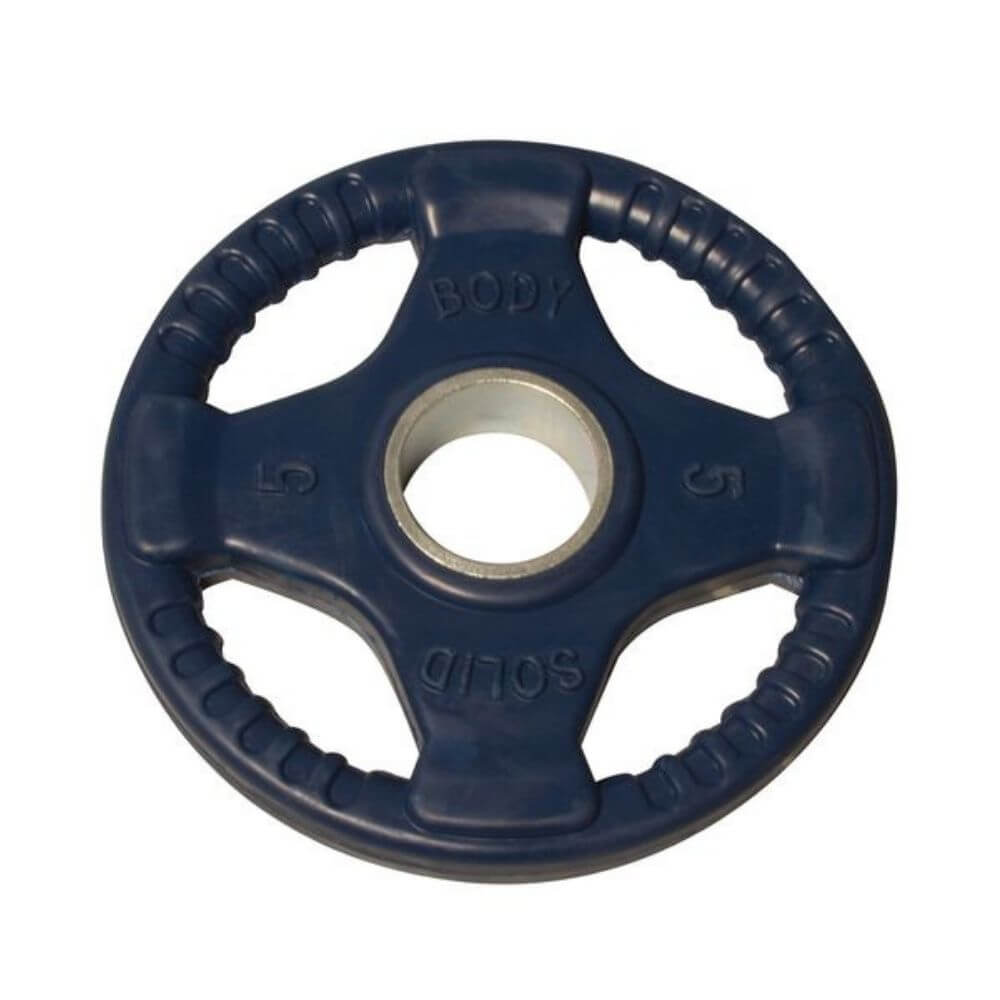 Body Solid Colored Rubber Grip Plate w/ Barbell Set SKU ORC