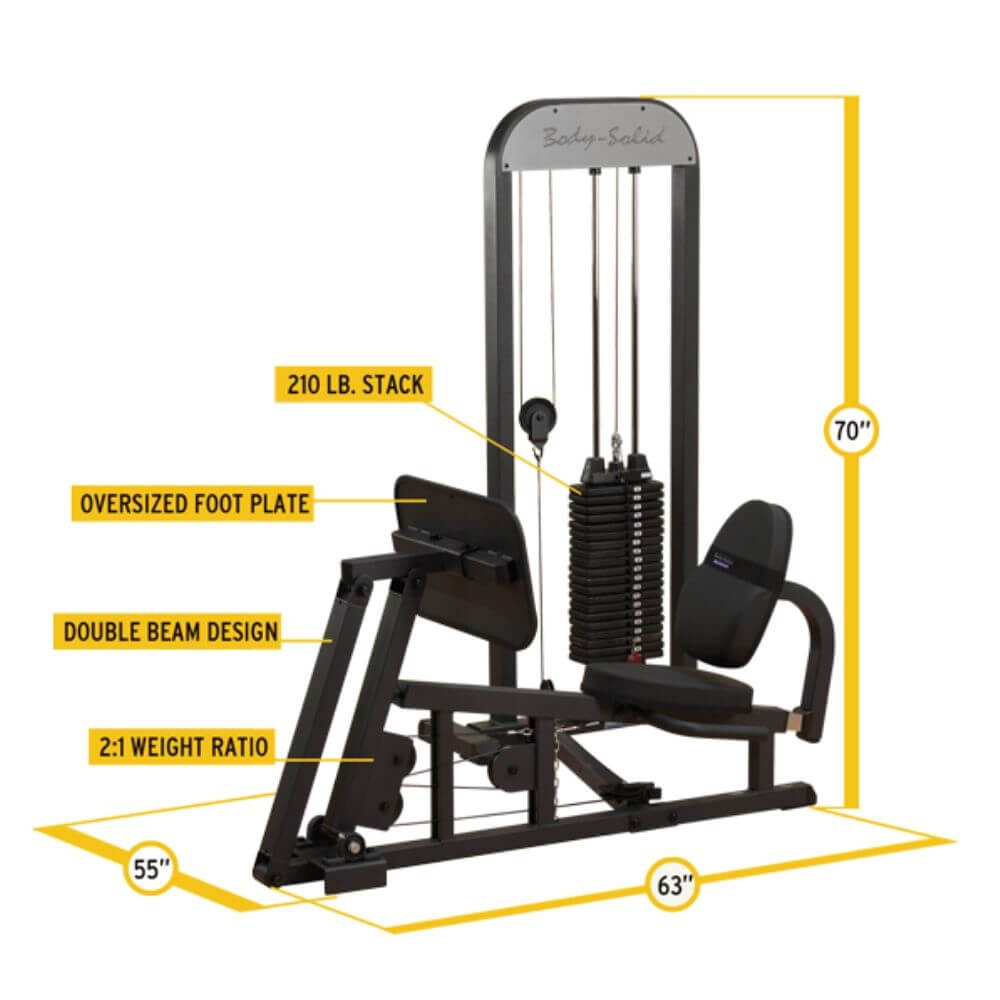 Body Solid Pro-Select Leg And Calf Press Machine SKU GLP-STK