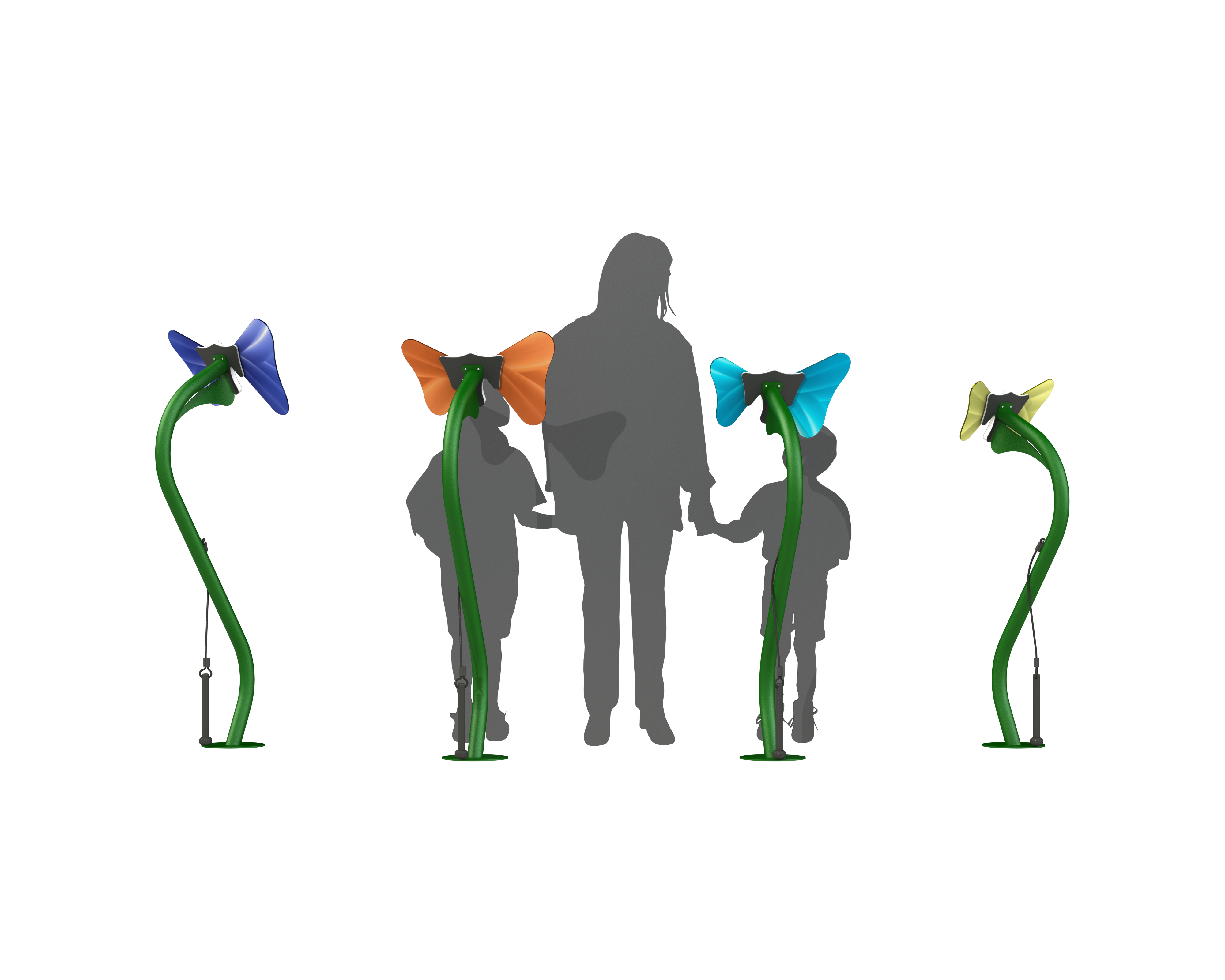 FreeNotes Butterflies Ensemble 4 Piece Set Musical Instrument SKU BFLY-S4