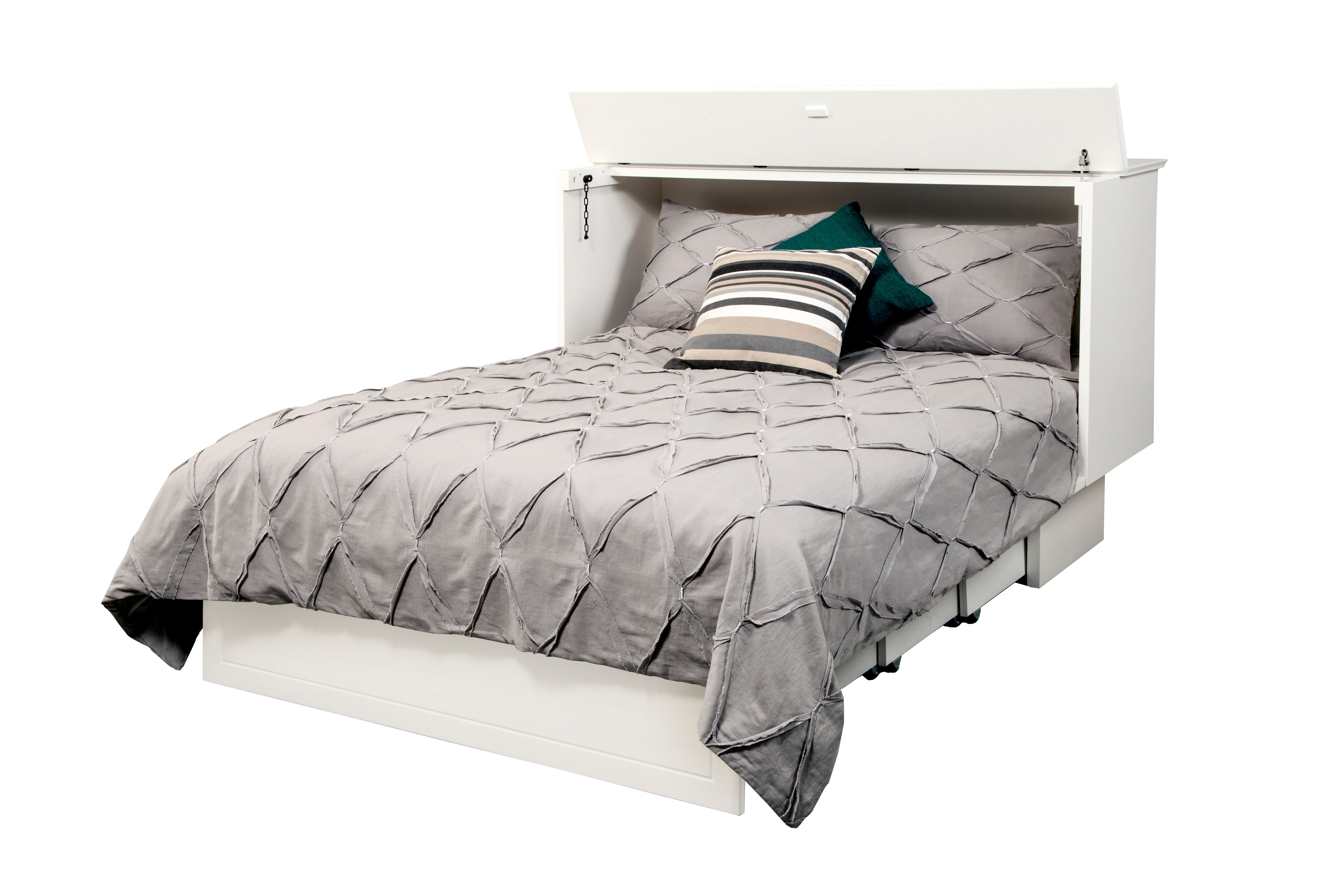 Arason Creden-ZzZ Cottage White Queen Murphy Cabinet Bed SKU 553-10