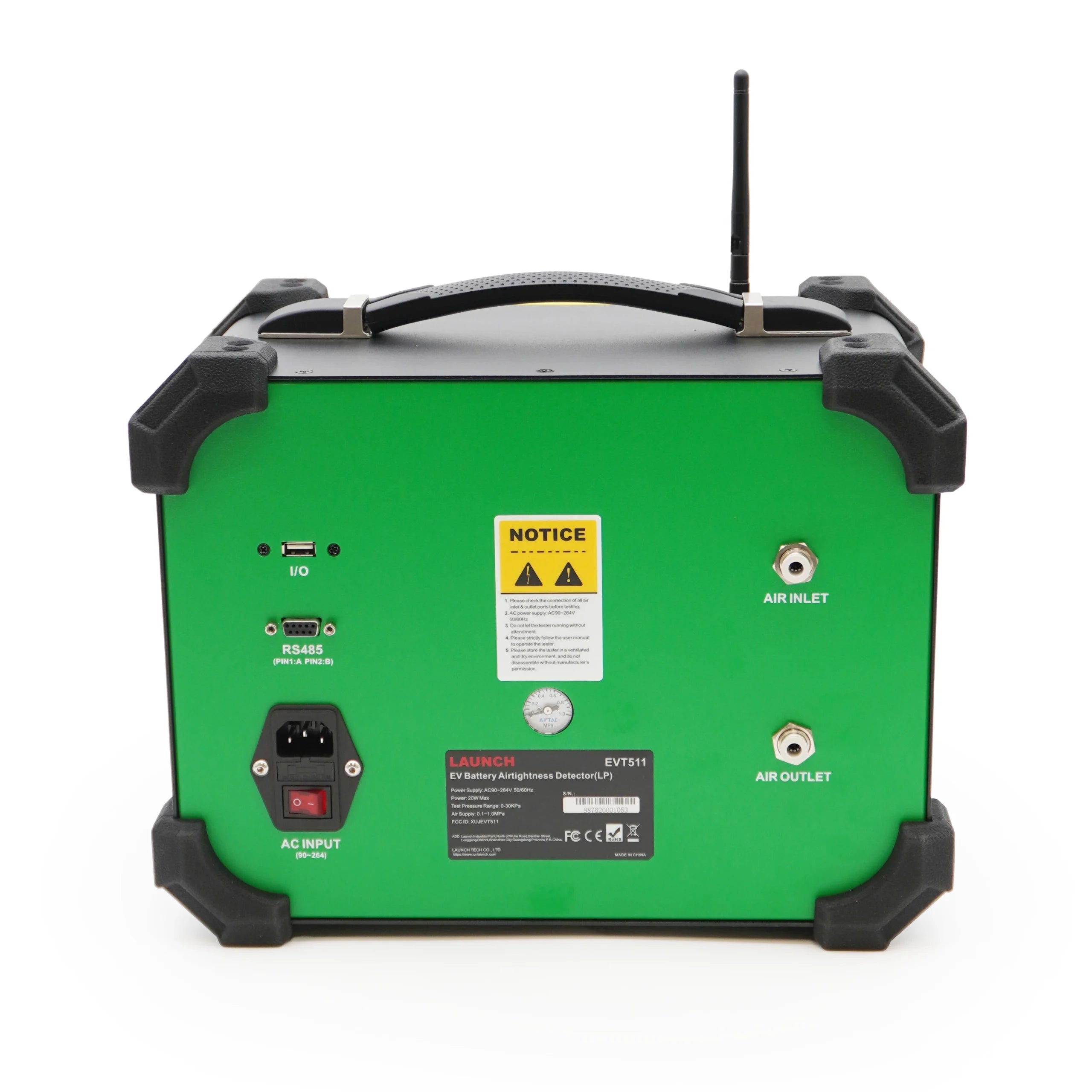 Launch Tech USA EVT511 EV Battery Pack Air Tightness Tester SKU 307070100