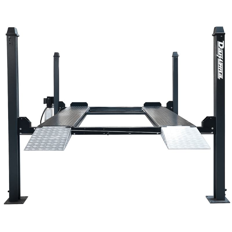 Daytona 10,000 lbs 4 Post Lift, Extra Long, Tall w/ Four Mechanical Locks SKU LFPP10-XLT