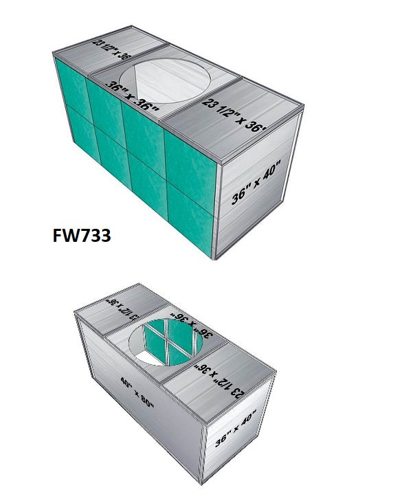 Merchant 1 Manufacturing Filter Wall Free Standing Exhaust Box SKU FW2094