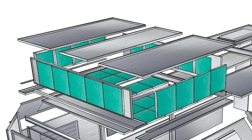 Merchant 1 Manufacturing Semi Down Paint Booth w/ Air Intake Box SKU PBSD141129B