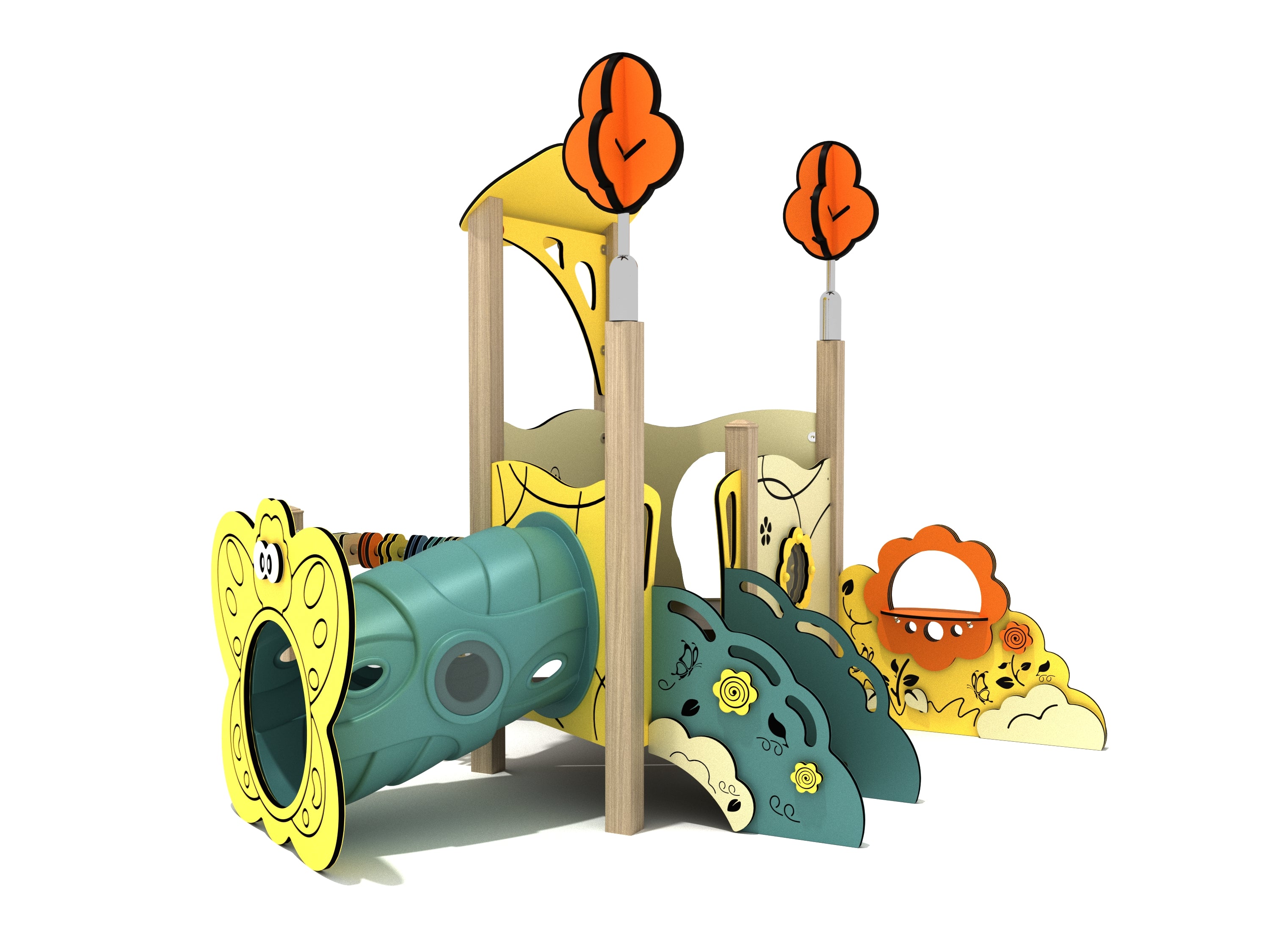 Playground Equipment English Hawthorn Canopy Mini Playground SKU PCM008