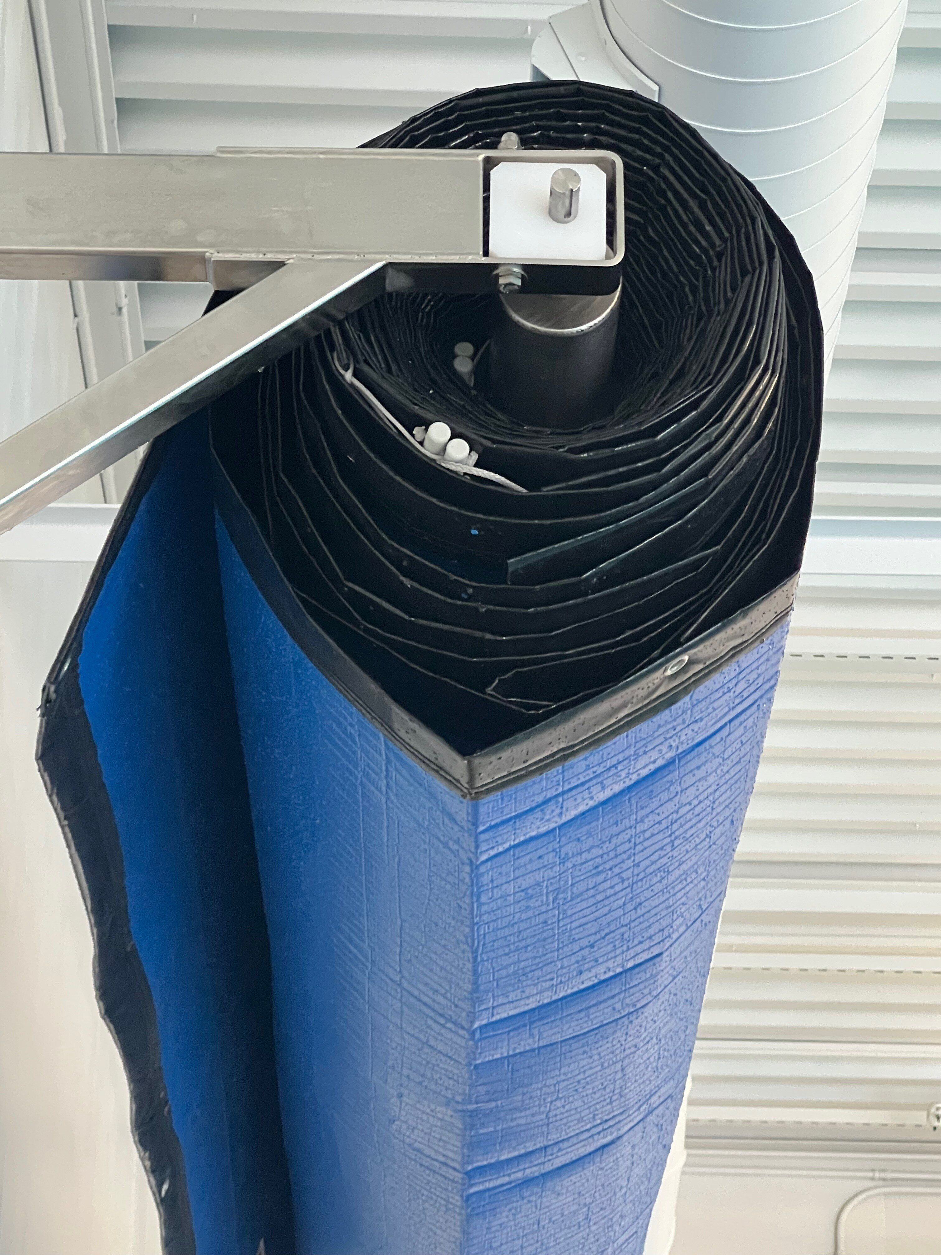 Spectrum Aquatics Blackfoot III Wall Mount Semi-Automatic Thermal Pool Cover Storage Reel System SKU 2310132