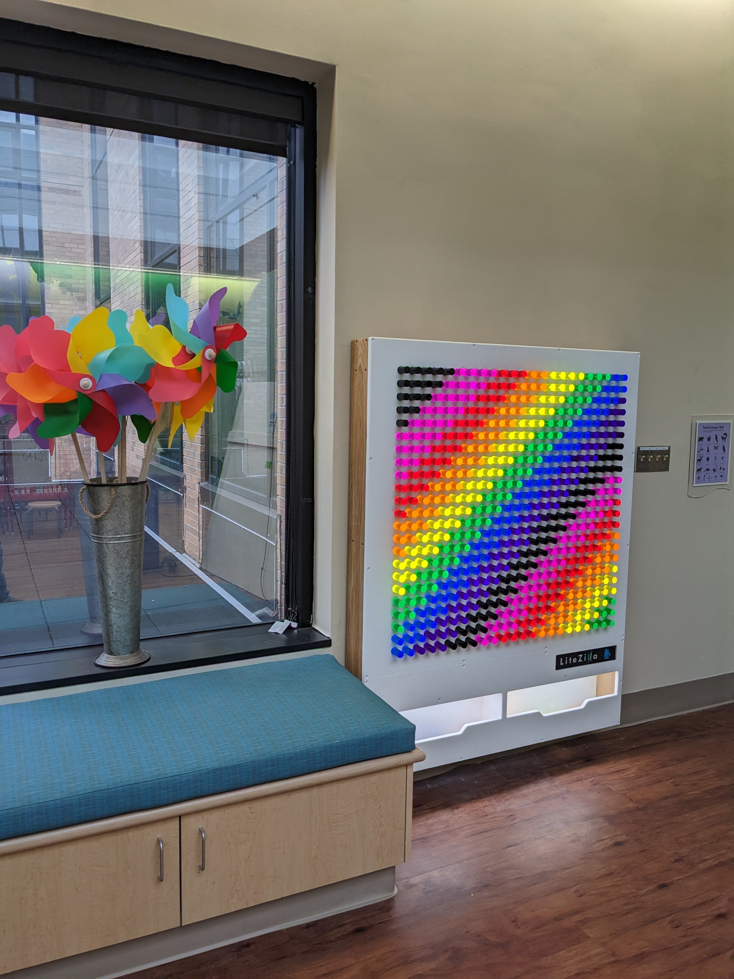 LiteZilla Giant Lite Brite Custom Stained Hardwood SKU LZ-WD