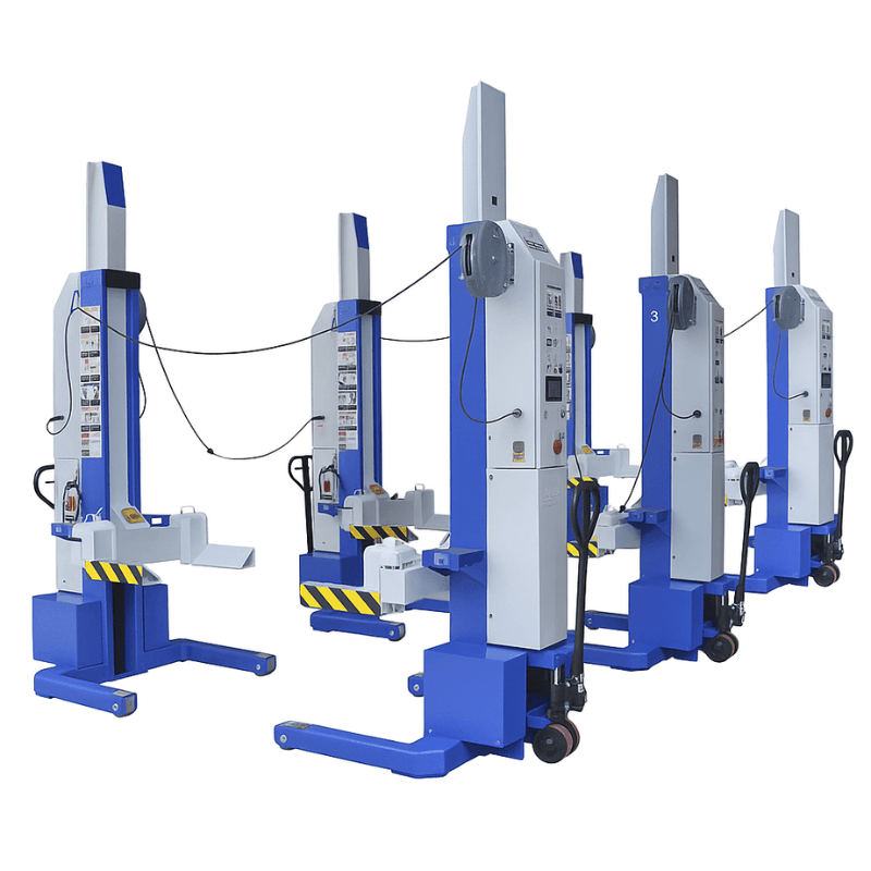 Ideal 13,000lb Mobile Column Lift, 6-Pack, ALI Certified SKU MSC-13K-B-678