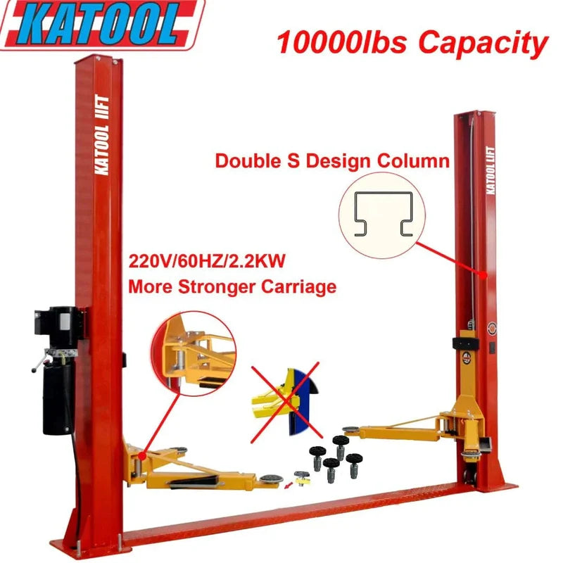 Katool Two Post Vehicle Lift 10,000lbs SKU KT-H100