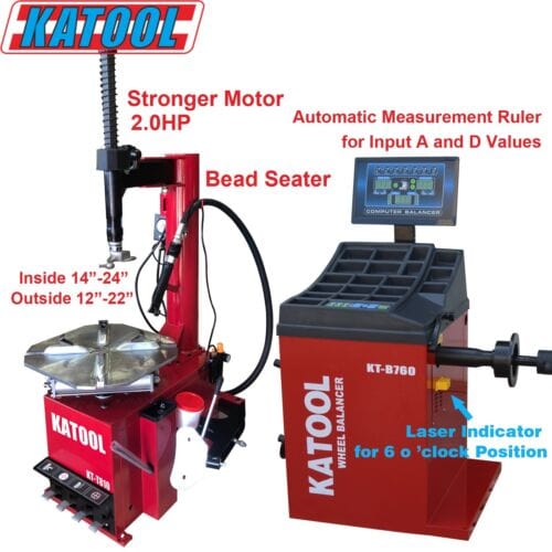 Katool Tire Changer & Wheel Balancer Combo SKU KT-T810+KT-B760