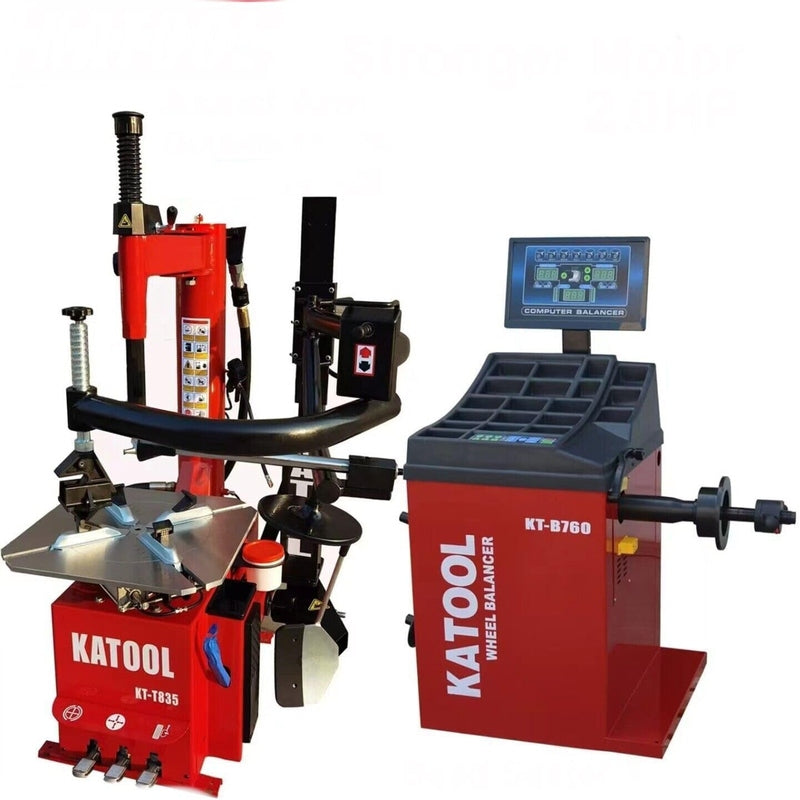 Katool Tire Changer & Wheel Balancer Combo SKU KT-T835+KT-B760