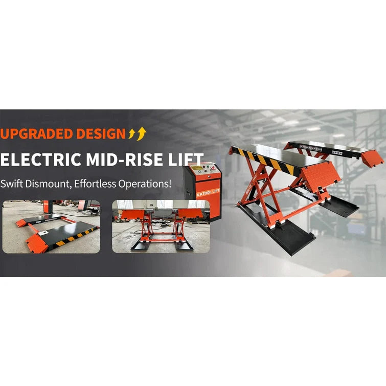 Katool 8,000 lbs Electric Mid Rise Scissor Lift SKU KT-X90E