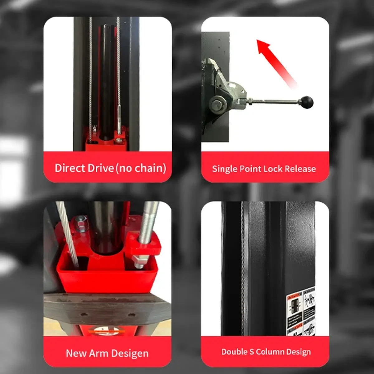 Katool 2 Post Vehicle Lift, 14,000lb Capacity Clear Floor SKU KT-M140XD