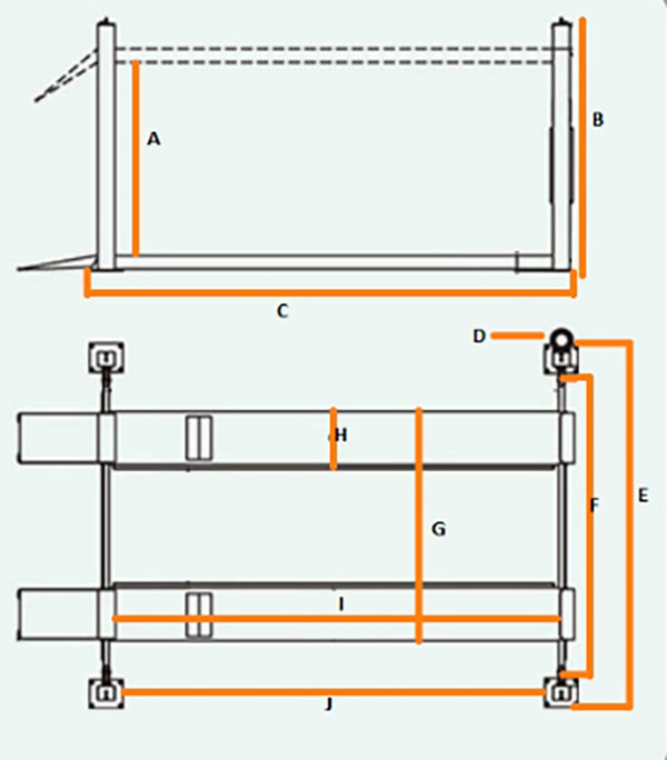 Daytona 14,000 lbs 4 Post Alignment Lift w/ Adjustable Turntables SKU LFPA14
