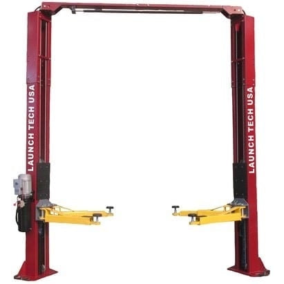 Launch 9,000 lb Two Post Clear Floor Asymmetric SKU TLT240SC-R