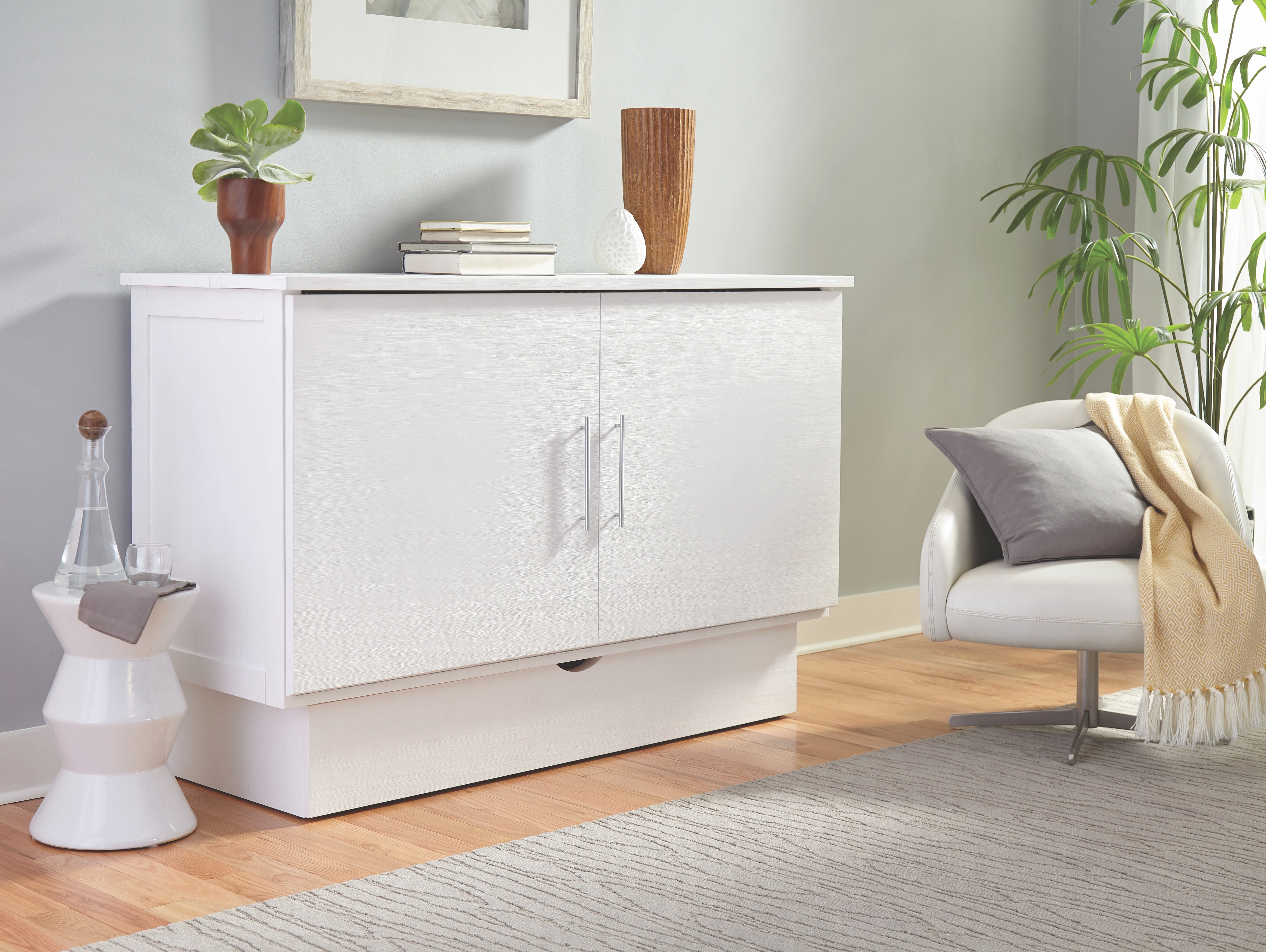 Arason Creden-ZzZ Madrid White Queen Murphy Cabinet Bed SKU 503-10