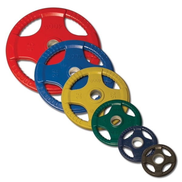 Body Solid Colored Rubber Grip Olympic Plates SKU ORC(XXX)