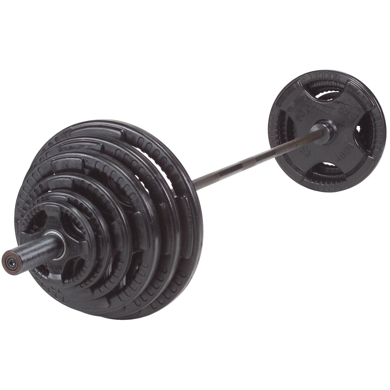 Body Solid Rubber Grip Olympic Plate and Barbell Set SKU OSR