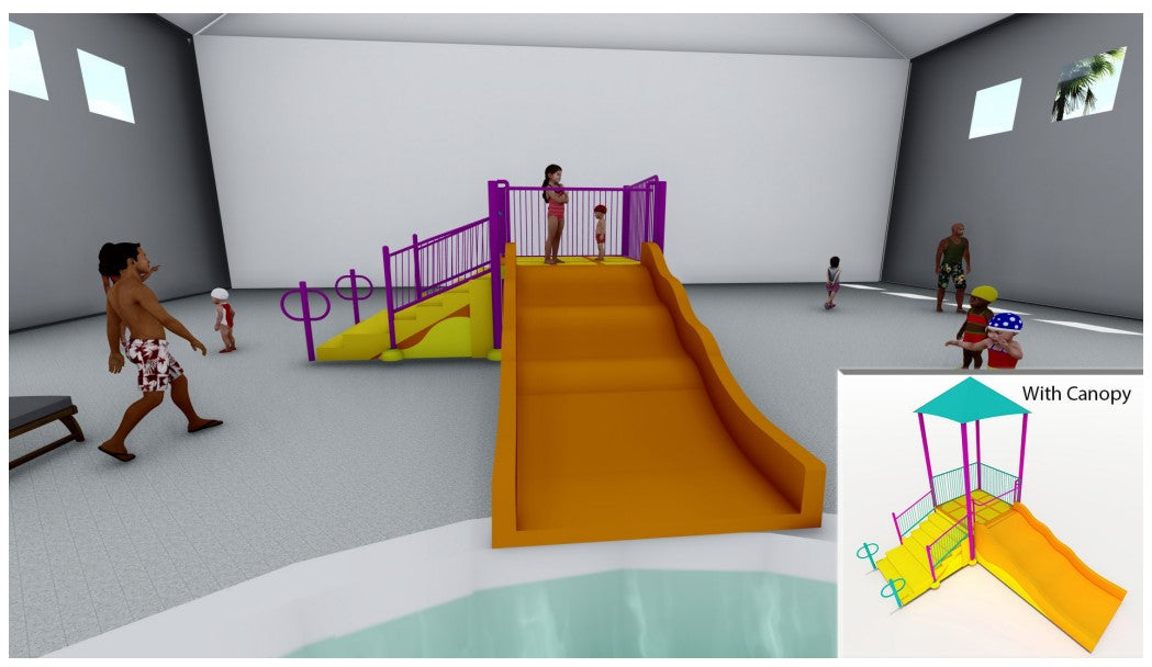 Spectrum Aquatics SlideWorx Kiddie Pool Slide SKU 233403