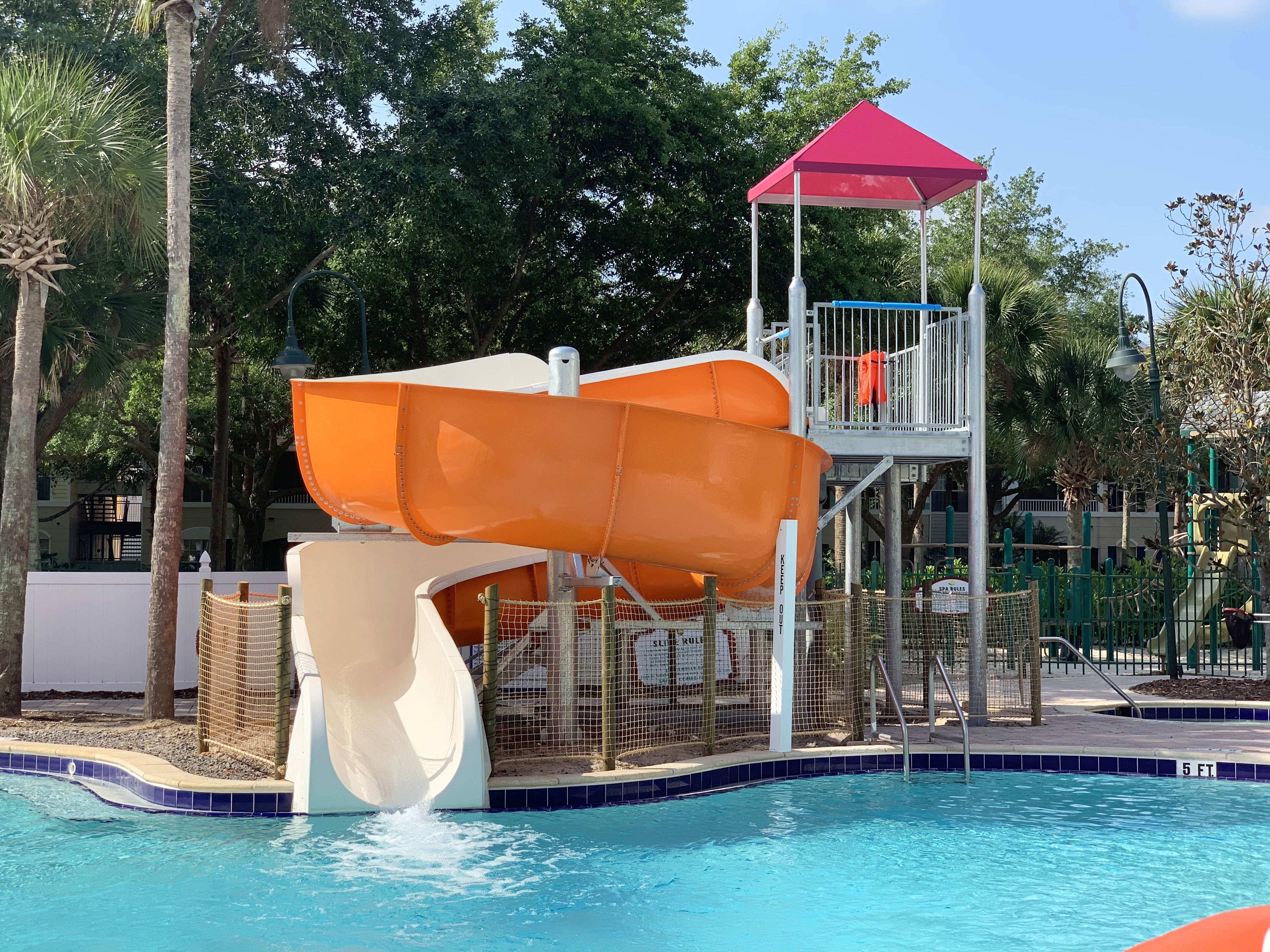 Spectrum Aquatics SlideWorx Single 450 Open Flume Poolside Water Slide SKU 233400