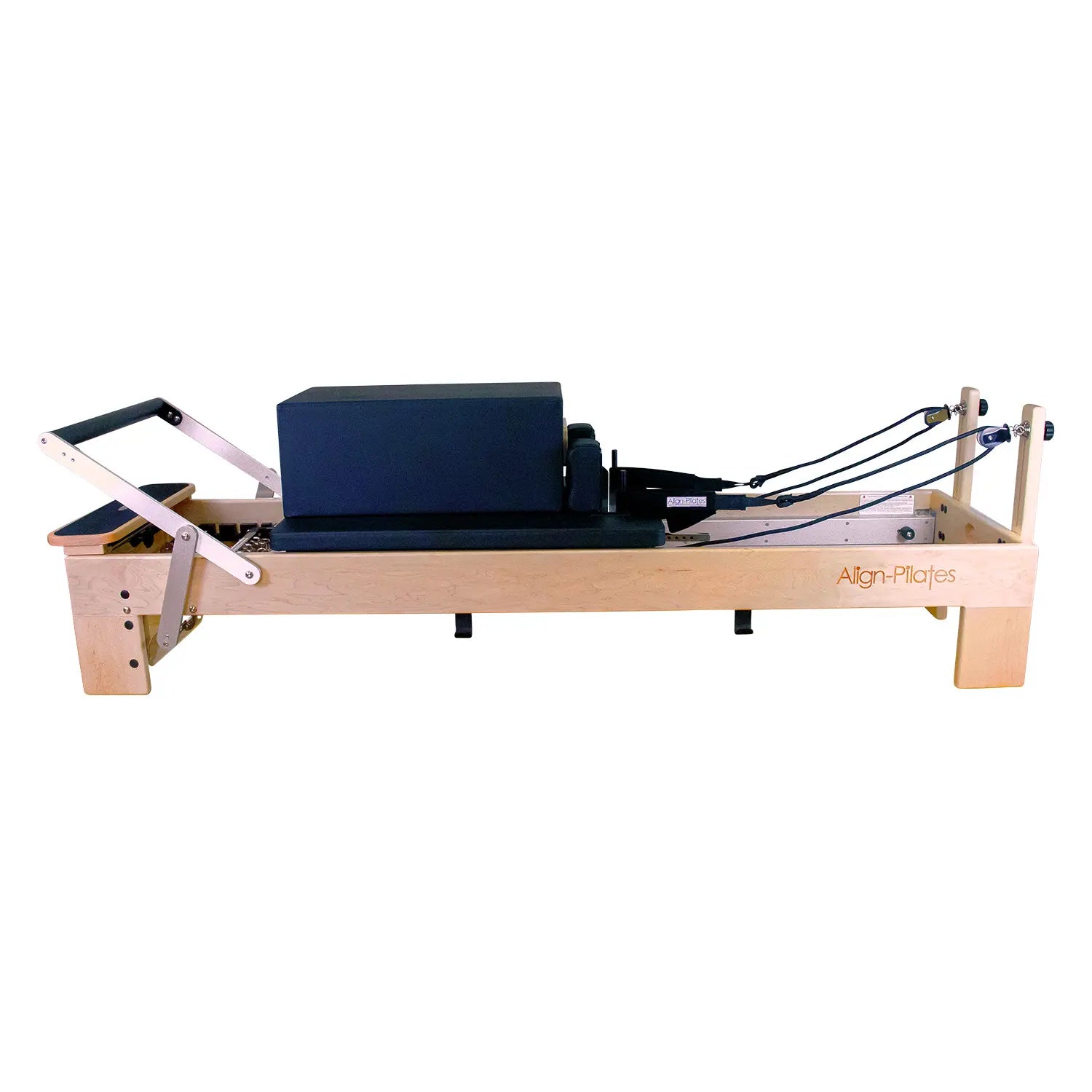 Align Pilates M8-Pro Maple Wood Pilates Reformer w/ Sitting Box SKU PAP-REFORMERM8B