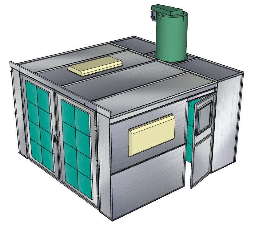 Merchant 1 Manufacturing Motorcycle Paint Booth SKU PBMC13813