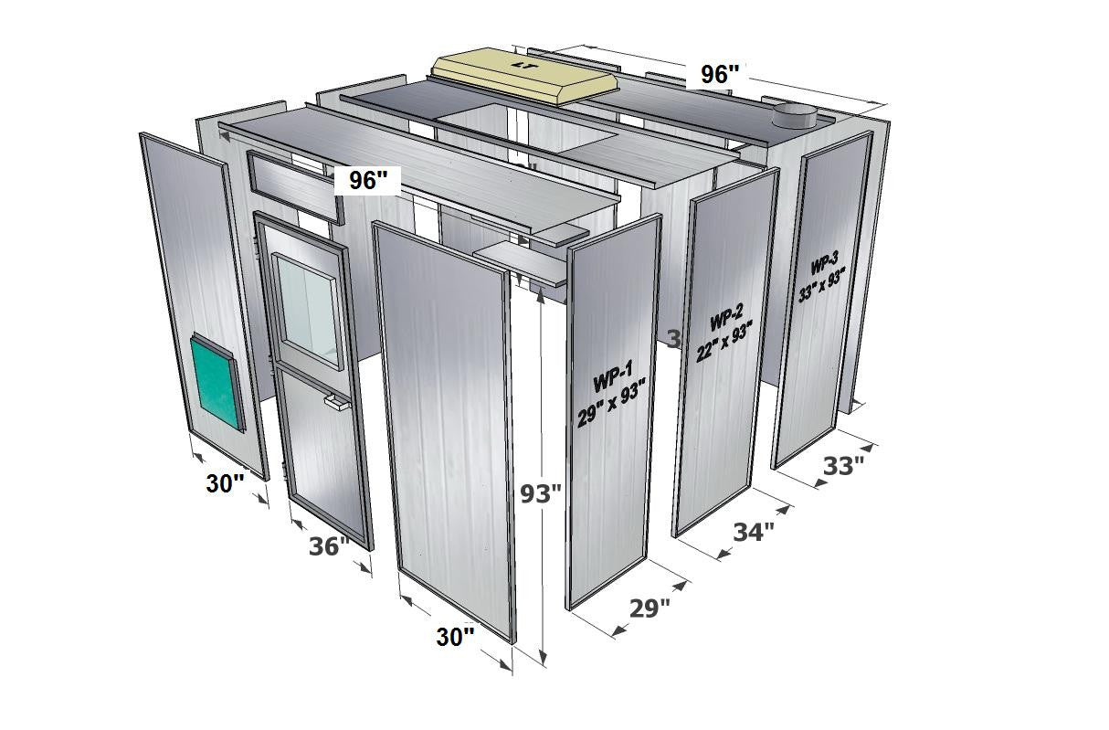 Merchant 1 Manufacturing Paint Booth Mixing Rooms SKU PBMR1288
