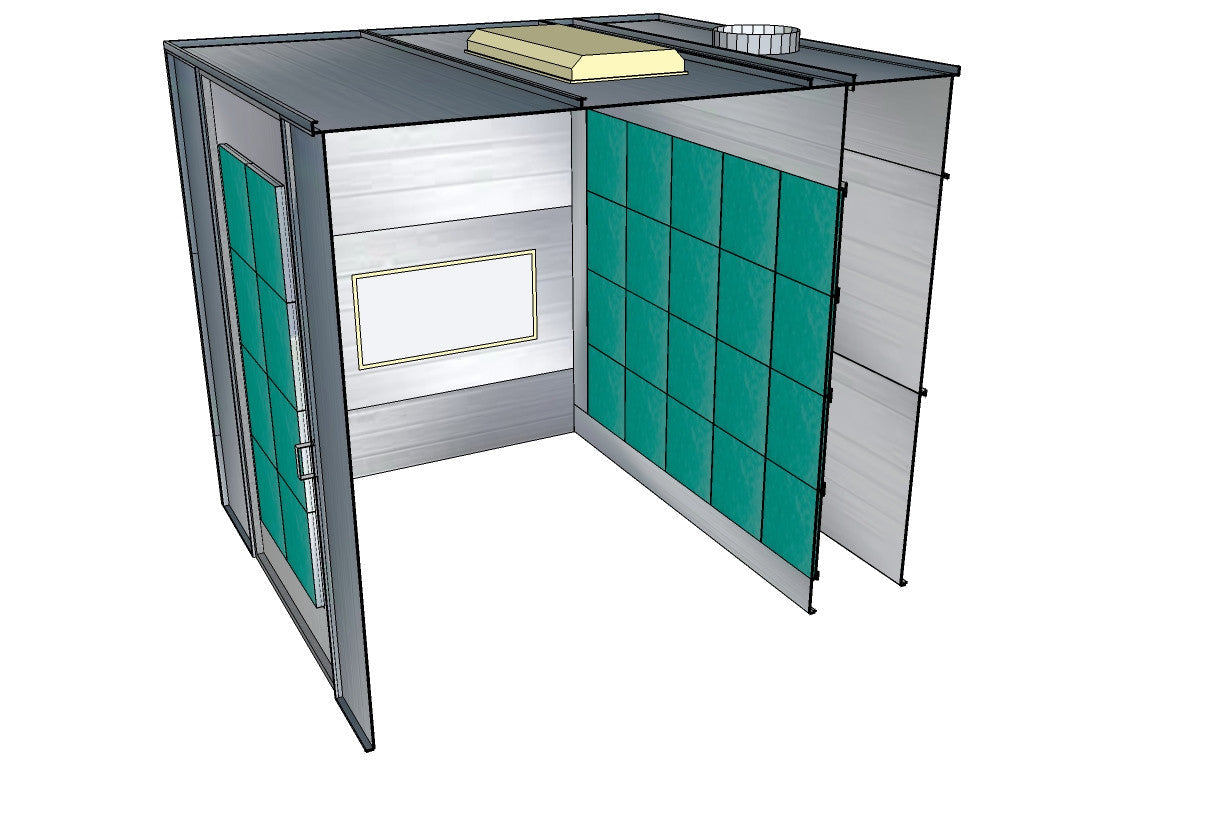 Merchant 1 Manufacturing Finishing Parts Booth SKU PBFB10913