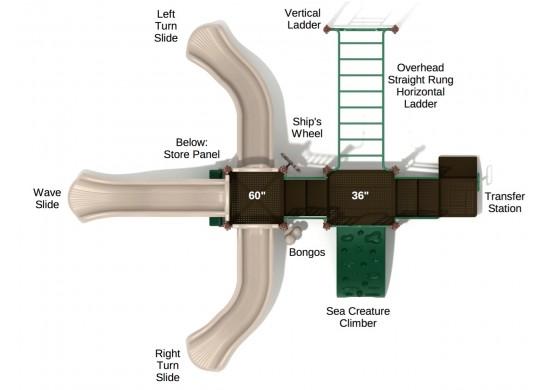 Playground Equipment Montauk Downs Play System SKU PKP008P