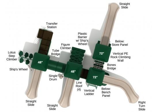 Playground Equipment Figgs Landing Play System SKU PKP012P