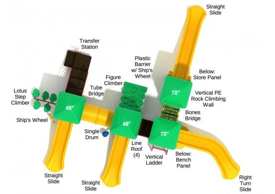 Playground Equipment Figgs Landing Play System SKU PKP012P