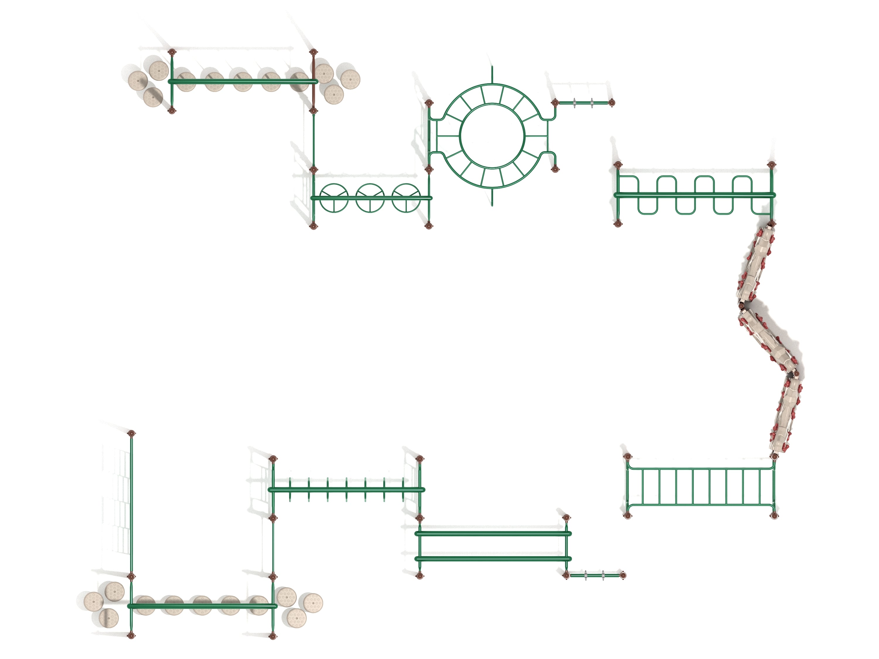 Playground Equipment Rotonda Fitness Course Playground SKU PKP238