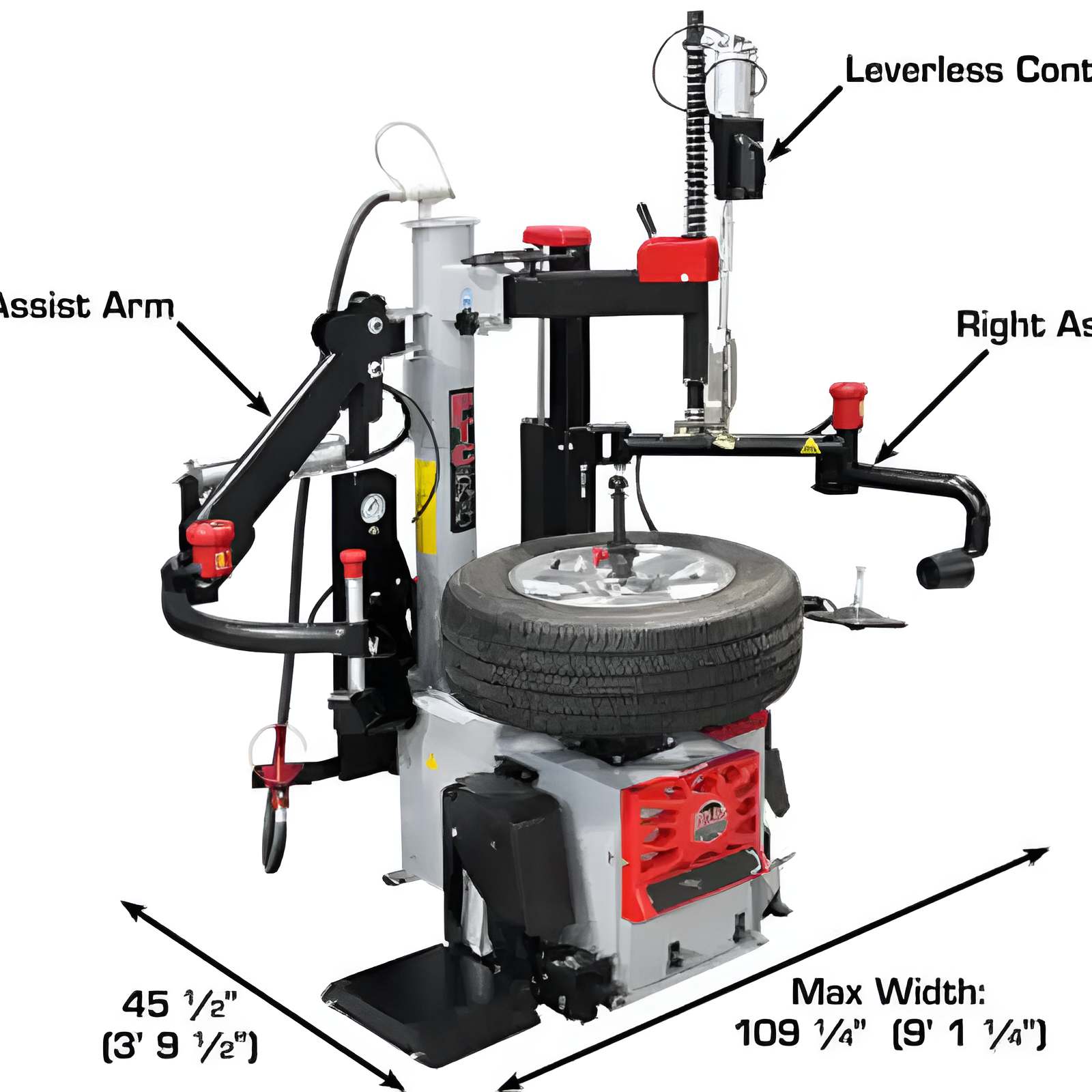 Atlas Center Post Tire Changer w/ Assist Arms SKU ATEAP-PTC500
