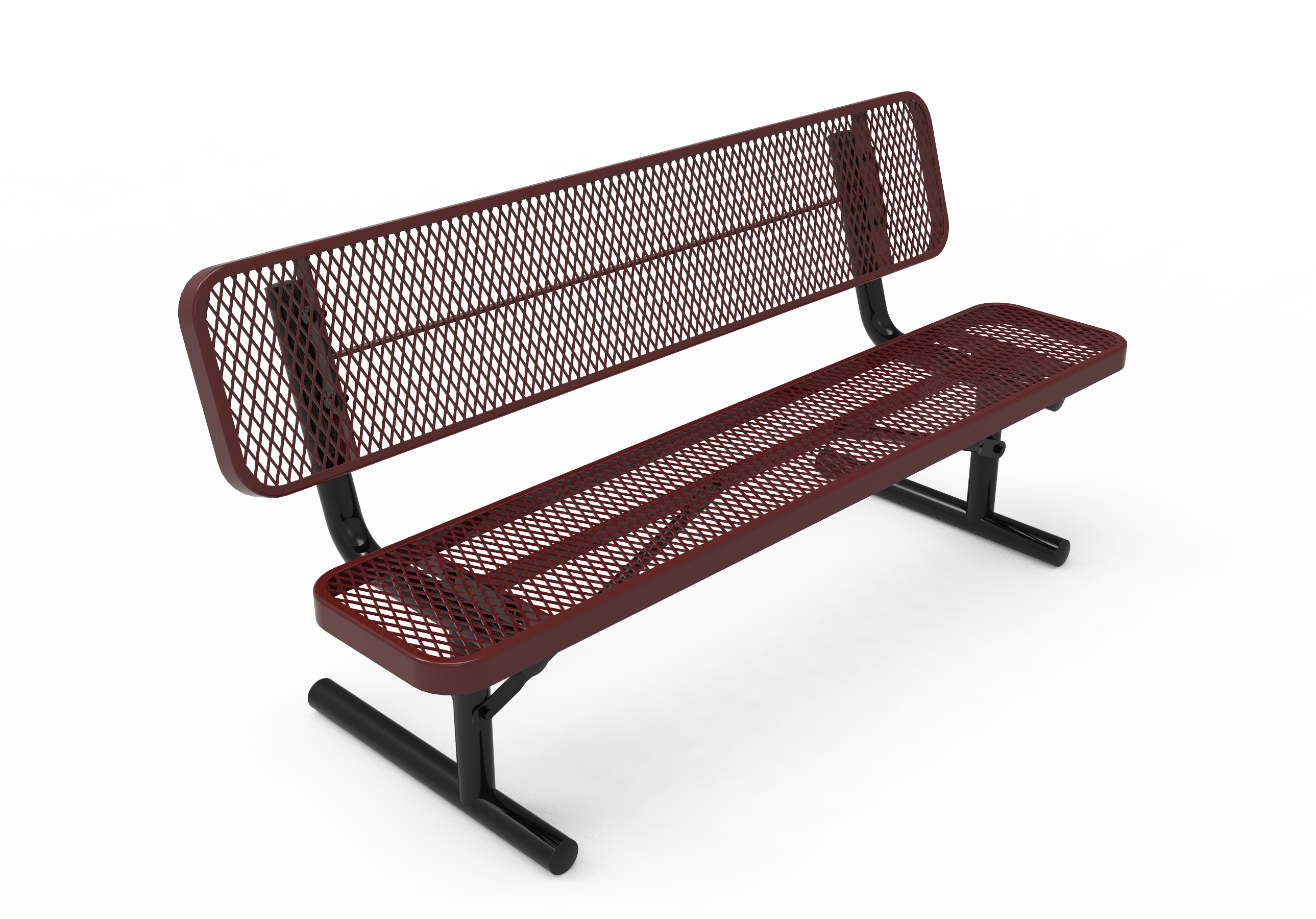 MyTCoat 4' - 8'  Players Bench w/ Back, Expanded Metal, Portable SKU BPY04